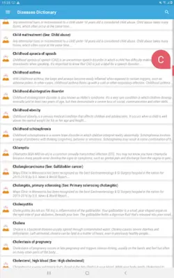 Diseases Dictionary android App screenshot 1